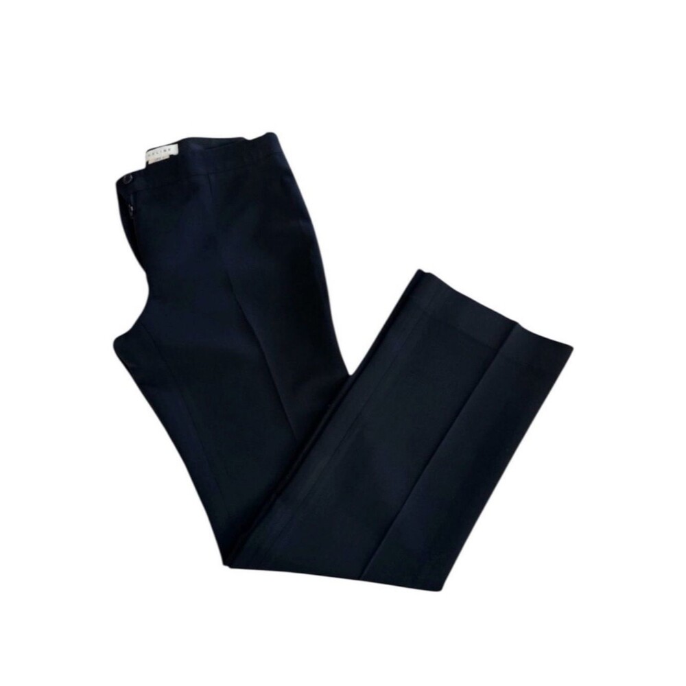 CELINE Wool Blend Straight Leg Tailored Trousers Black EU 40 - Picture 4 of 7
